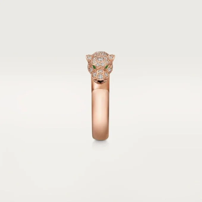 Panthere De Cartier-ring – roséguld, onyx, smaragder, diamanter – Cartier