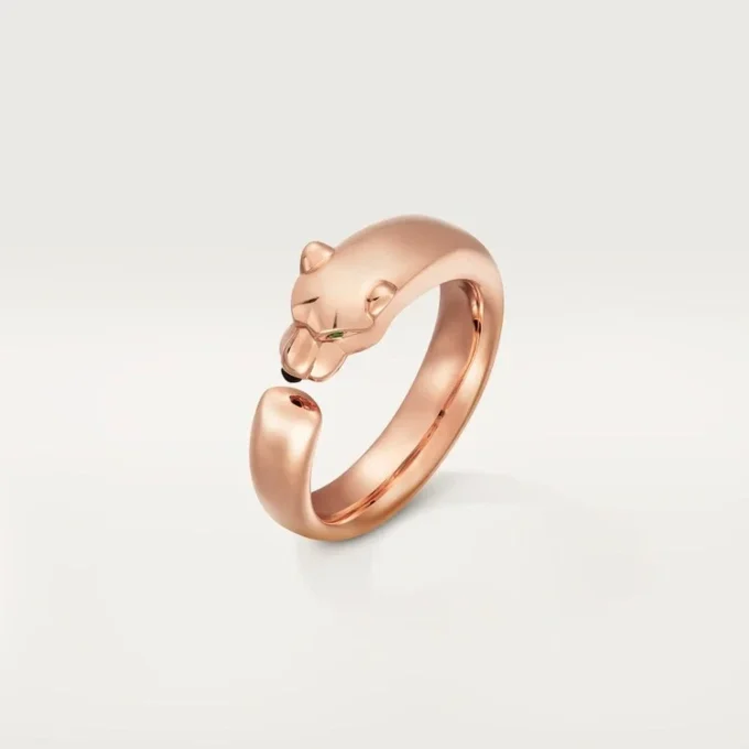 Panthere De Cartier-ring – Roséguld, tsavoritgranater, onyx – Cartier