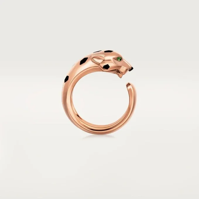 Panthere De Cartier-ring – Roséguld, tsavoritgranater, onyx – Cartier
