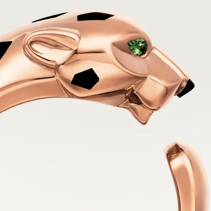 Panthere De Cartier-ring – Roséguld, tsavoritgranater, onyx – Cartier