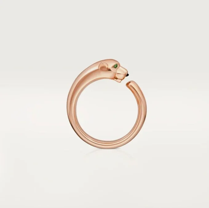 Panthere De Cartier-ring – Roséguld, tsavoritgranater, onyx – Cartier