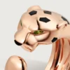 Panthere De Cartier-ring – Roséguld, tsavoritgranater, onyx – Cartier