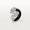 Panthere De Cartier-ring, svart lack, pavé Panthere De Cartier-ring, svart lack, pavé