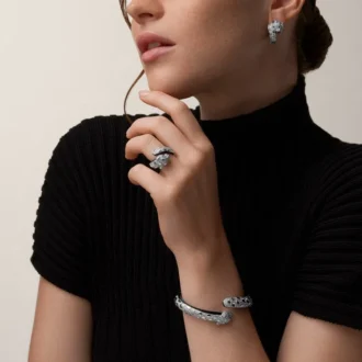 Panthere De Cartier-ring, svart lack, pavé