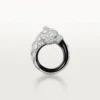 Panthere De Cartier-ring, svart lack, pavé Panthere De Cartier-ring, svart lack, pavé
