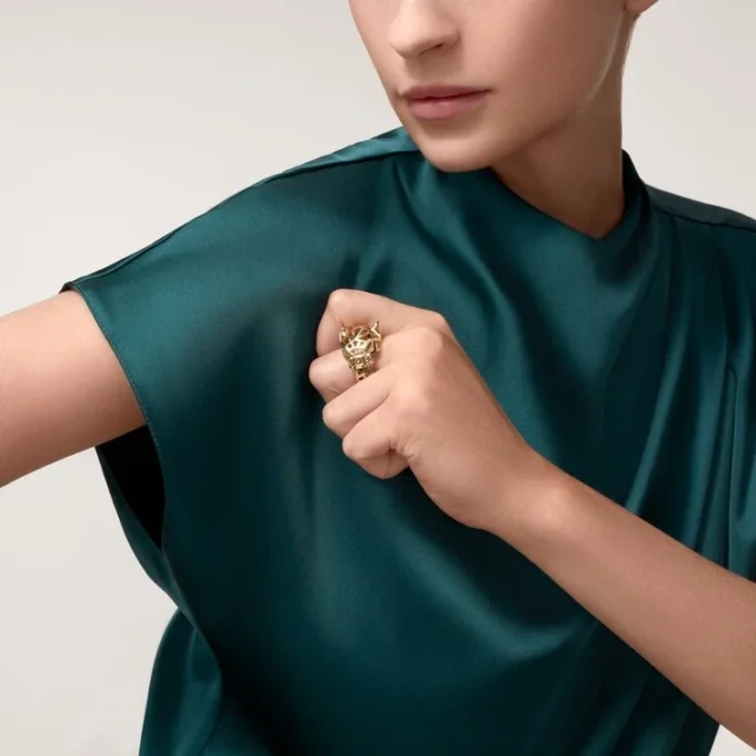 Panthere De Cartier-ring – tsavorit och gult guld | Cartier Us