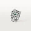 Panthere De Cartier-ring – vitguld, onyx, smaragder, diamanter – Cartier