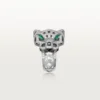 Panthere De Cartier-ring – vitguld, onyx, smaragder, diamanter – Cartier
