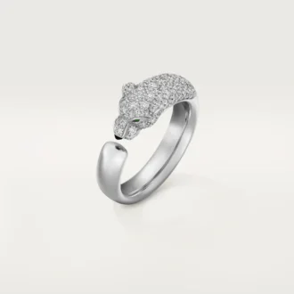 Panthere De Cartier-ring – vitguld, smaragder, onyx, diamanter – Cartier Panthere De Cartier-ring – vitguld, smaragder, onyx, diamanter – Cartier