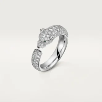 Panthere De Cartier-ring – vitguld, smaragder, onyx, diamanter – Cartier Panthere De Cartier-ring – vitguld, smaragder, onyx, diamanter – Cartier