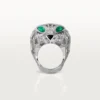 Panthere De Cartier-ring – vitguld, smaragder, onyx, diamanter – Cartier