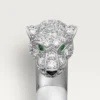 Panthere De Cartier-ring – vitguld, smaragder, onyx, diamanter – Cartier