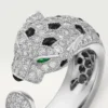 Panthere De Cartier-ring – vitguld, smaragder, onyx, diamanter – Cartier
