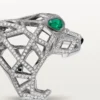 Panthere De Cartier-ring – vitguld, smaragder, onyx, diamanter – Cartier