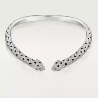 Panthere De Cartier Torque-halsband, ledat, pavé