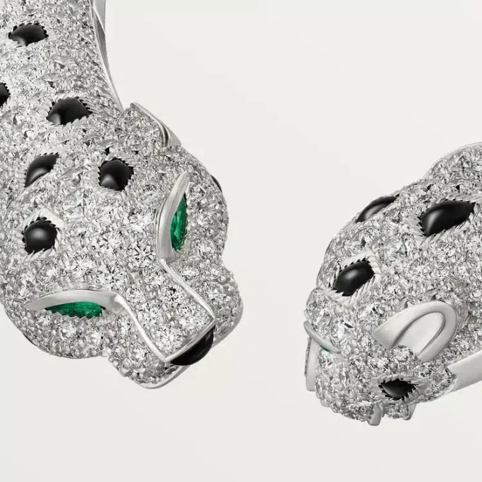 Panthere De Cartier Torque-halsband, ledat, pavé Panthere De Cartier Torque-halsband, ledat, pavé