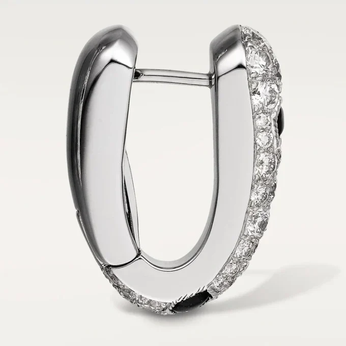 Panthere Diamond små hoop-örhängen, vitguld | Cartier Us Panthere Diamond små hoop-örhängen, vitguld | Cartier Us