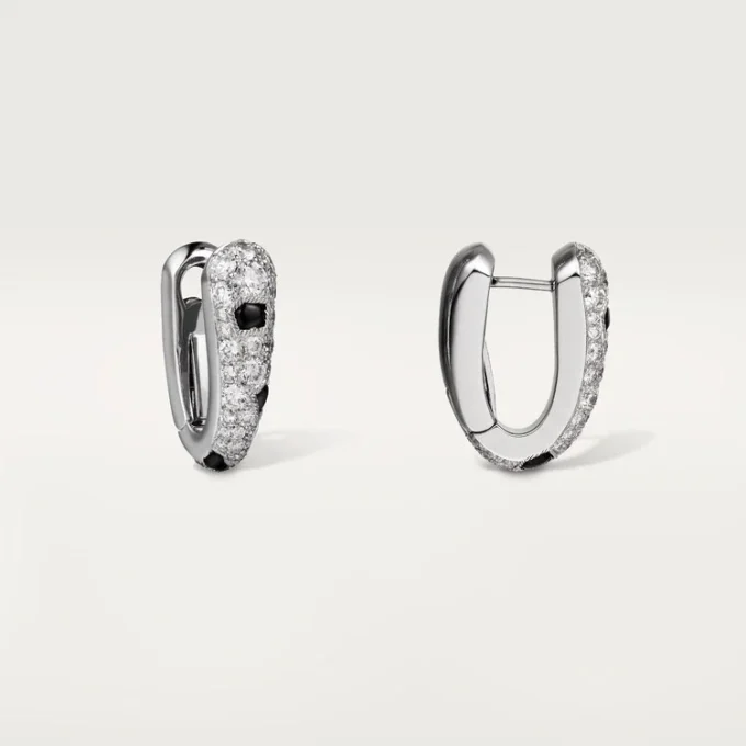 Panthere Diamond små hoop-örhängen, vitguld | Cartier Us Panthere Diamond små hoop-örhängen, vitguld | Cartier Us