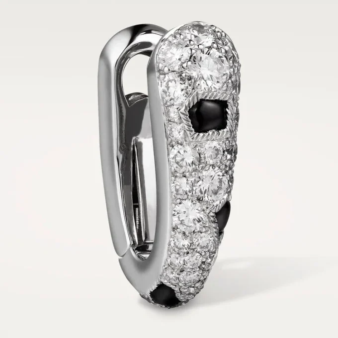 Panthere Diamond små hoop-örhängen, vitguld | Cartier Us Panthere Diamond små hoop-örhängen, vitguld | Cartier Us