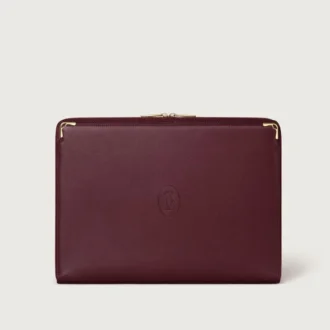 Portfölj, Must De Cartier – vinrött kalvskinn, guldfinish – Cartier Portfölj, Must De Cartier – vinrött kalvskinn, guldfinish – Cartier