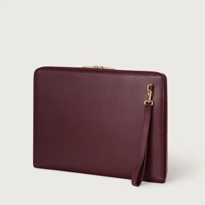 Portfölj, Must De Cartier – vinrött kalvskinn, guldfinish – Cartier Portfölj, Must De Cartier – vinrött kalvskinn, guldfinish – Cartier