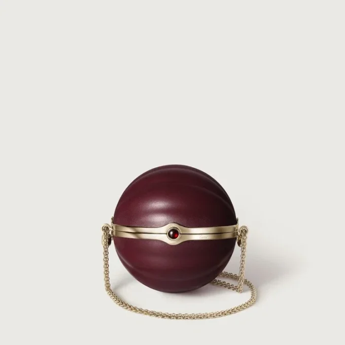 Rund väska med gadroonmönster, Cartier Soir Rund väska med gadroonmönster, Cartier Soir