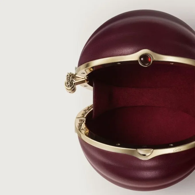 Rund väska med gadroonmönster, Cartier Soir Rund väska med gadroonmönster, Cartier Soir