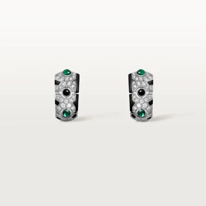 [Sur]Naturel Örhängen – Vitguld, Smaragder, Onyx, Diamanter – Cartier