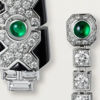 [Sur]Naturel Örhängen – Vitguld, Smaragder, Onyx, Diamanter – Cartier