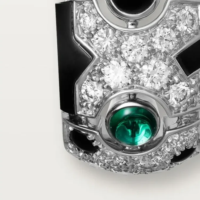 [Sur]Naturel Örhängen – Vitguld, Smaragder, Onyx, Diamanter – Cartier