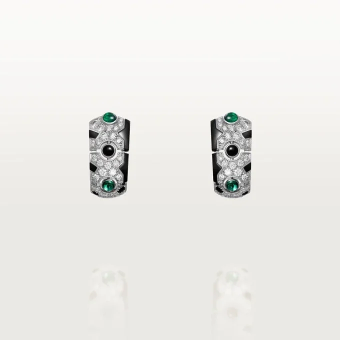 [Sur]Naturel Örhängen – Vitguld, Smaragder, Onyx, Diamanter – Cartier