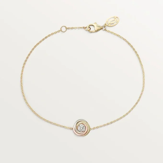 Trinity-armband, på kedja, 1 diamant Trinity-armband, på kedja, 1 diamant