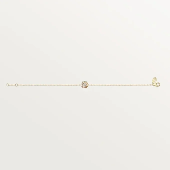Trinity-armband, på kedja, 1 diamant Trinity-armband, på kedja, 1 diamant