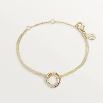 Trinity-armband, på kedja, diamanter