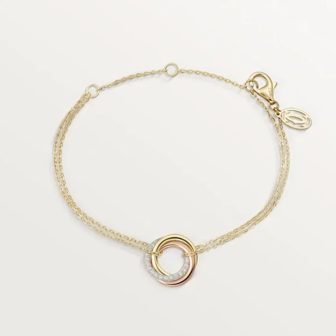 Trinity-armband, på kedja, diamanter Trinity-armband, på kedja, diamanter