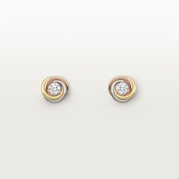Trinity-örhängen, 2 diamanter Trinity-örhängen, 2 diamanter