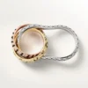 Trinity-ring för två fingrar, lackerad, pavé Trinity-ring för två fingrar, lackerad, pavé
