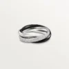Trinity-ring, keramik, liten modell, halvpavé Trinity-ring, keramik, liten modell, halvpavé