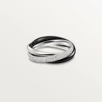 Trinity-ring, keramik, liten modell, halvpavé