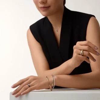 Trinity-ring, keramik, liten modell, halvpavé