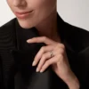 Trinity-ring, keramik, liten modell, halvpavé Trinity-ring, keramik, liten modell, halvpavé