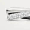Trinity-ring, keramik, liten modell, halvpavé Trinity-ring, keramik, liten modell, halvpavé
