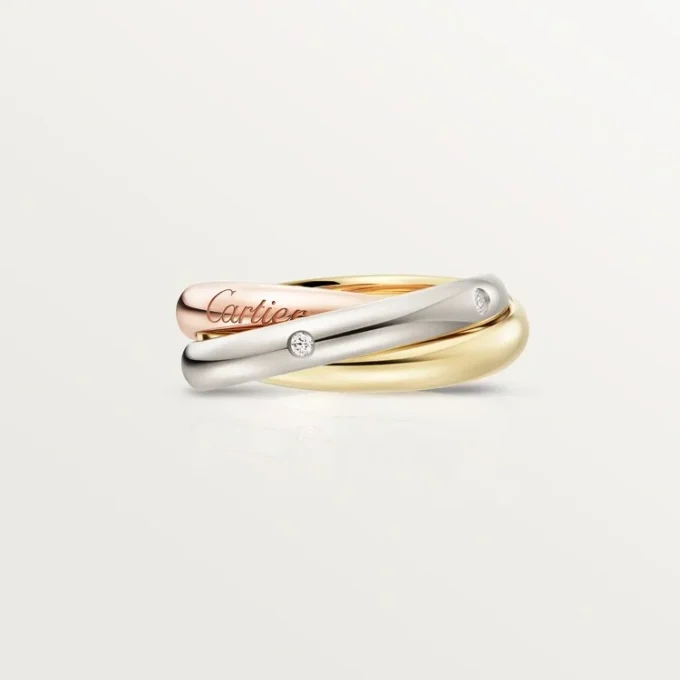 Trinity-ring, klassisk modell, 5 diamanter Trinity-ring, klassisk modell, 5 diamanter