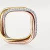 Trinity-ring, kuddeformad, medelstor modell, halvpavé Trinity-ring, kuddeformad, medelstor modell, halvpavé