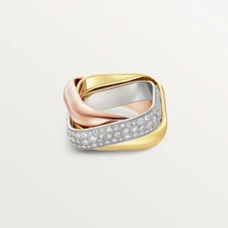 Trinity-ring, kuddeformad, stor modell, halvpavé