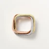 Trinity-ring, kuddeformad, stor modell, halvpavé Trinity-ring, kuddeformad, stor modell, halvpavé