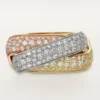 Trinity-ring, kuddeformad, stor modell, pavé Trinity-ring, kuddeformad, stor modell, pavé