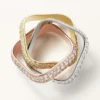 Trinity-ring, kuddeformad, stor modell, pavé Trinity-ring, kuddeformad, stor modell, pavé