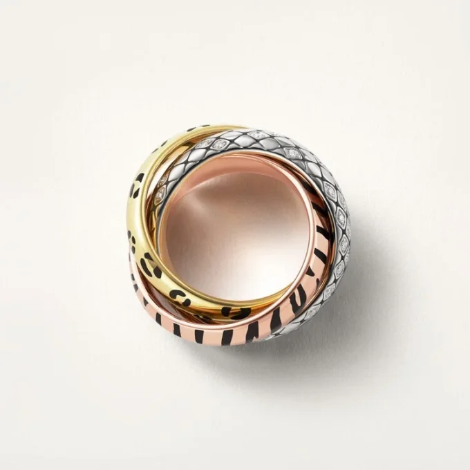 Trinity-ring, lack, halvpavé Trinity-ring, lack, halvpavé