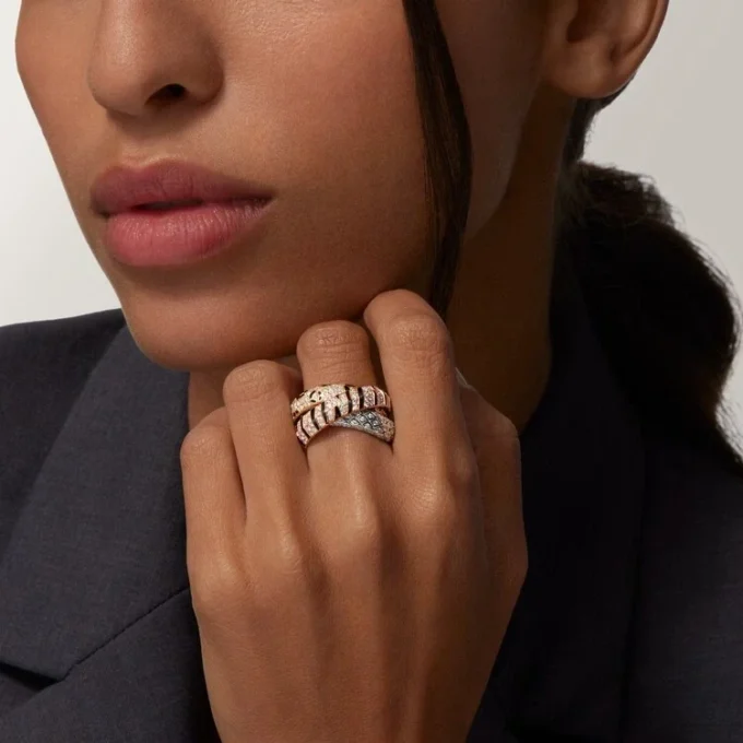 Trinity-ring, lack, pavé Trinity-ring, lack, pavé